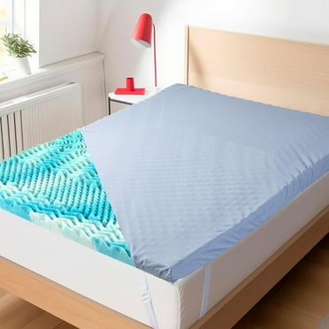 2 inch Planet Sleepings Twin Memory Foam Mattress Topper, 7-Zone Gel Foam Mattress Topper with Cooling Breathable Cover
