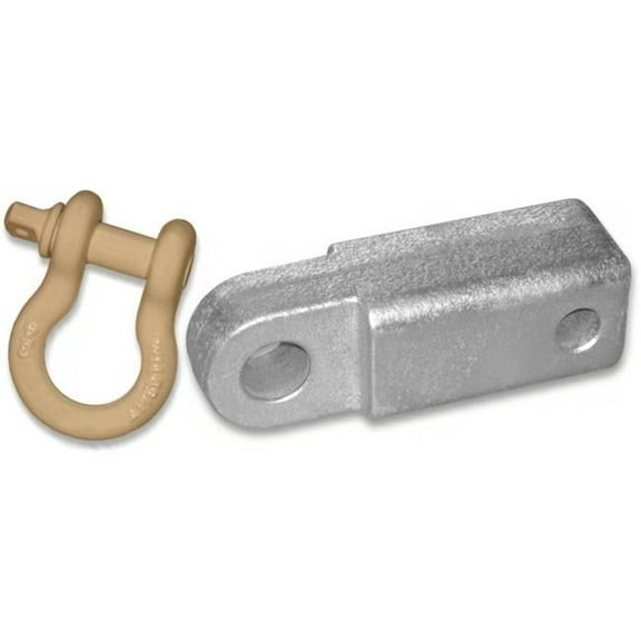 2 inch Steel Receiver Bracket w/ DESERT SAND Powdercoated D-Shackle (OFF-ROAD RECOVERY)