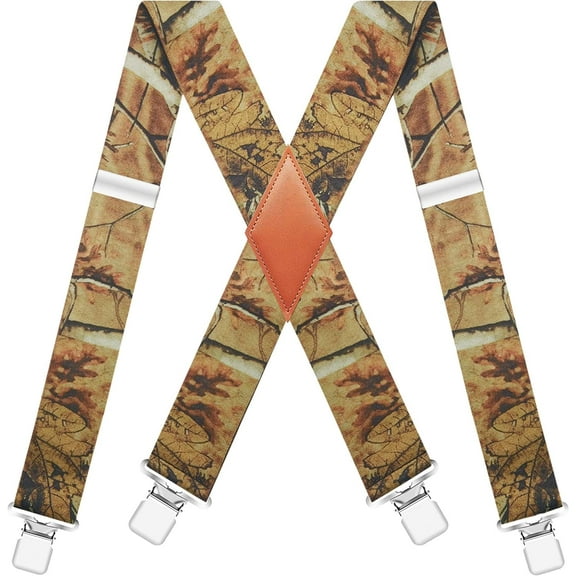 2 inch Suspenders For Men Heavy Duty With Clips X-Back Elastic Adjustable Brace