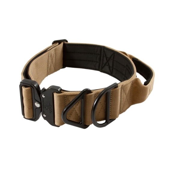2 inch Tactical Dog Collar with Handle for Medium and Large Dogs, Mil Spec Nylon, Quick-Release Metal Buckle, Neoprene Padded