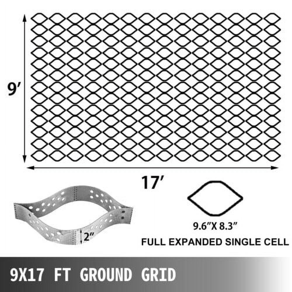 2 Inch Thick Geo Grid, 9ft x 17ft, Driveway Stabilization, HDPE ...