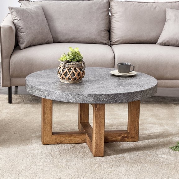 2 - inch Thick Tabletop Round Table / Strong Load - bearing in Living Room