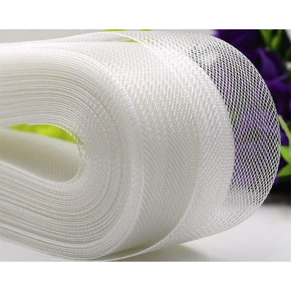 2 inch Wide Polyester White Horsehair Braid, Selling Per Roll/ 50 Yards