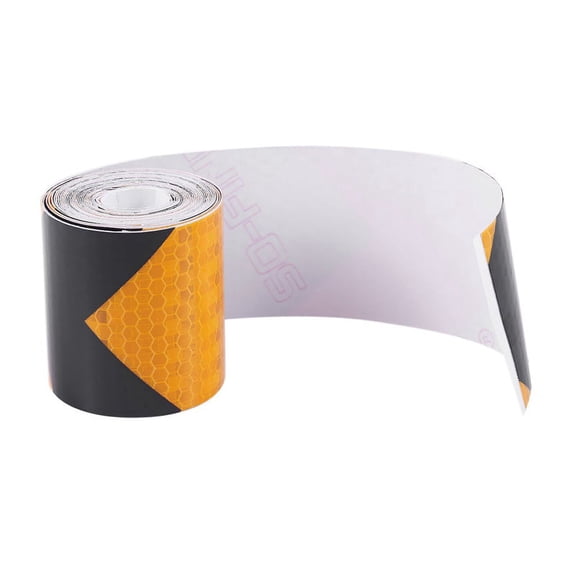 2 inch X10ft 3 Meters Night Reflective Safety Warning Tape Strip Sticker black yellow,1x Reflective Safety Tape,black yellow