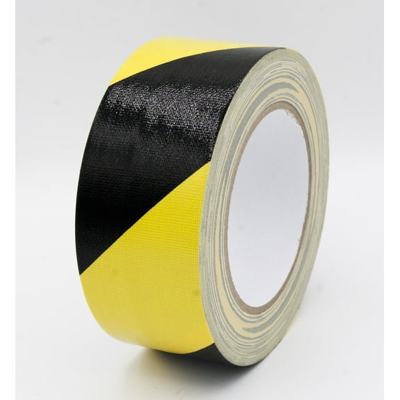 2 inch x 30 ya - YELLOW BLACK Tape Warning floor, Social Distancing - DGTAPE@EXPO