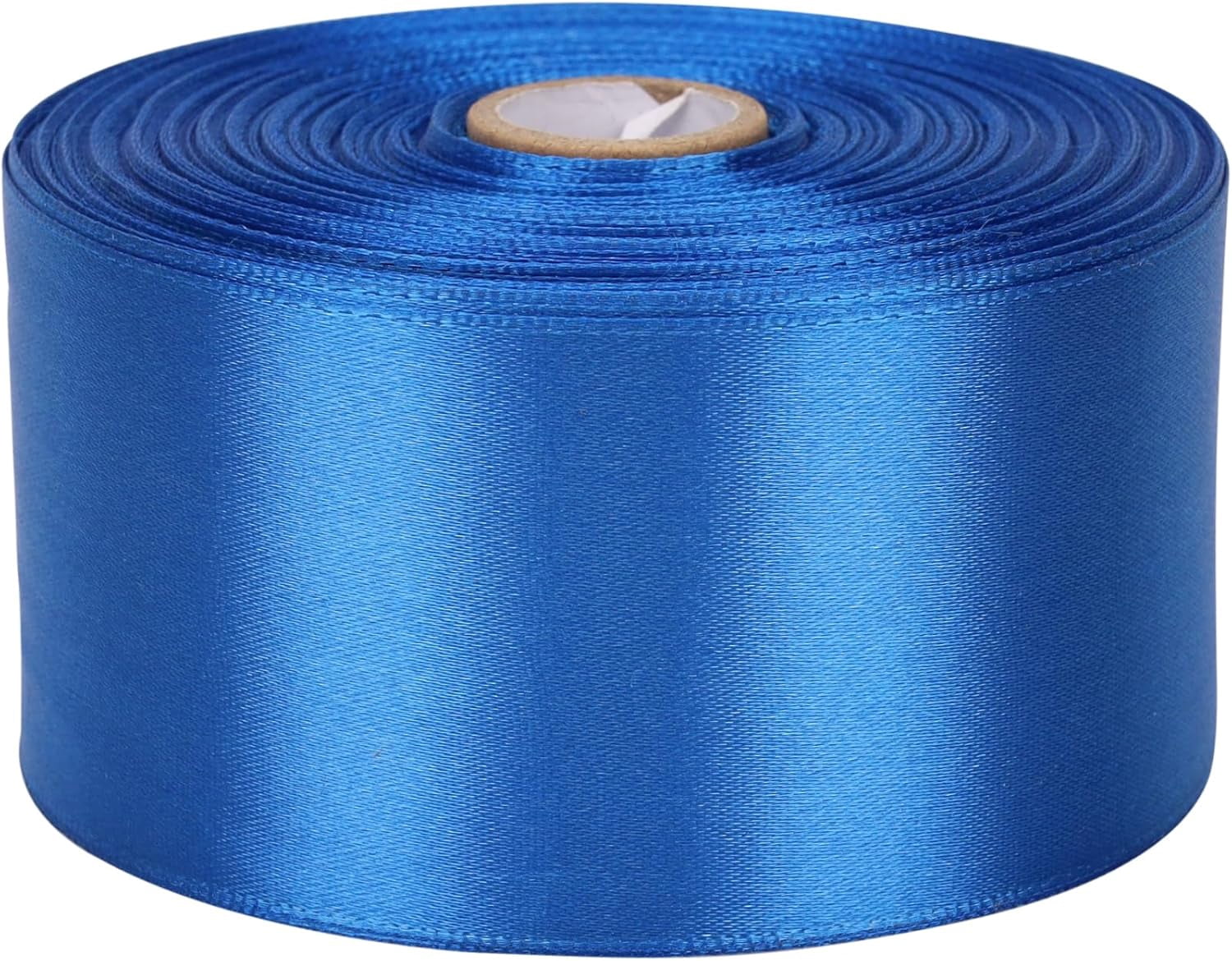 2 inch x 50 Yards Blue Single Face Satin Ribbon Solid Fabric Ribbon for Gift Wrapping Floral Bouquets Wedding Birthday Party Decoration Hair Floral Craft Sewing