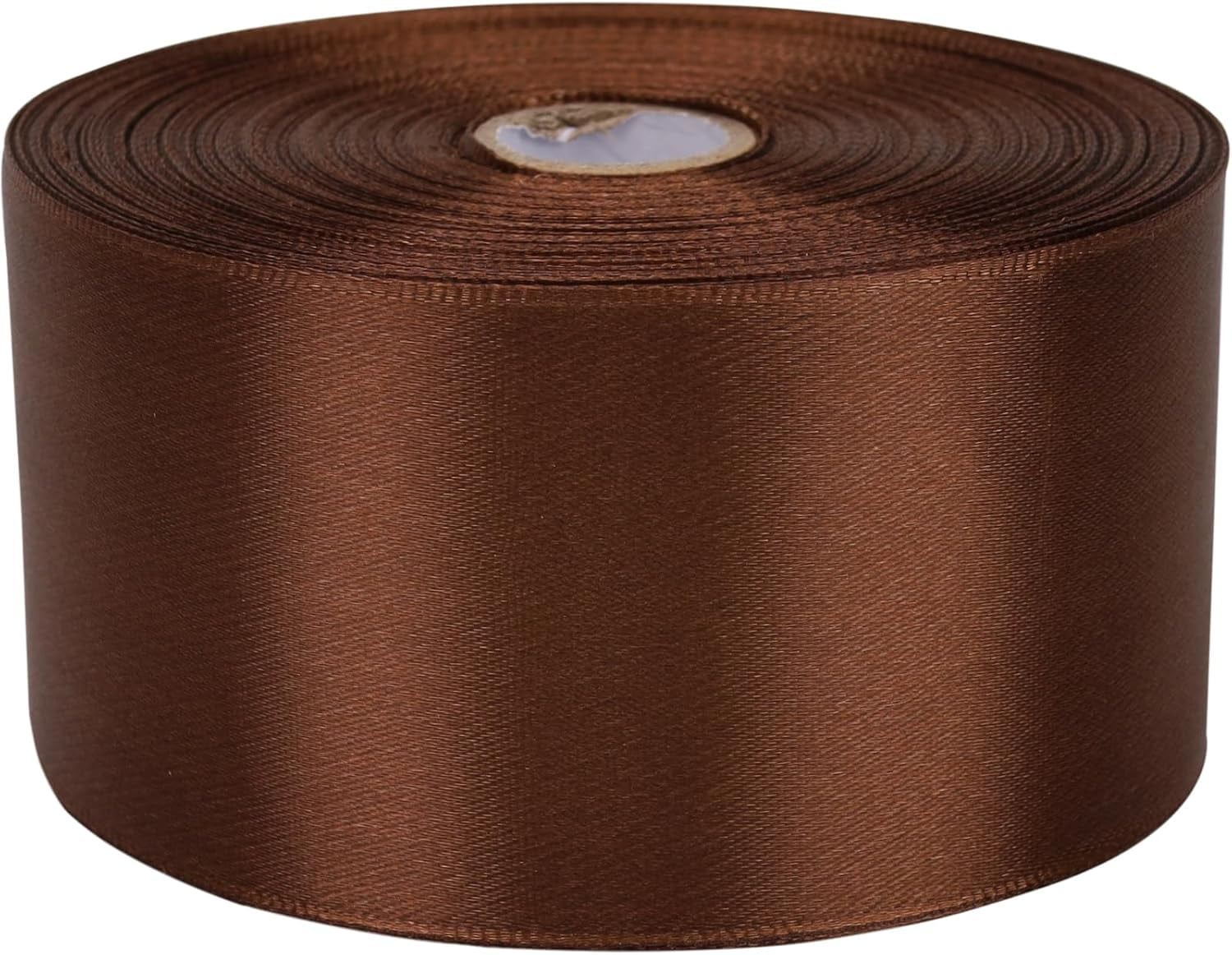 2 inch x 50 Yards Brown Single Face Satin Ribbon Solid Fabric Ribbon for Gift Wrapping Floral Bouquets Wedding Birthday Party Decoration Hair Floral Craft Sewing