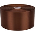 thumbnail image 1 of 2 inch x 50 Yards Brown Single Face Satin Ribbon Solid Fabric Ribbon for Gift Wrapping Floral Bouquets Wedding Birthday Party Decoration Hair Floral Craft Sewing, 1 of 8