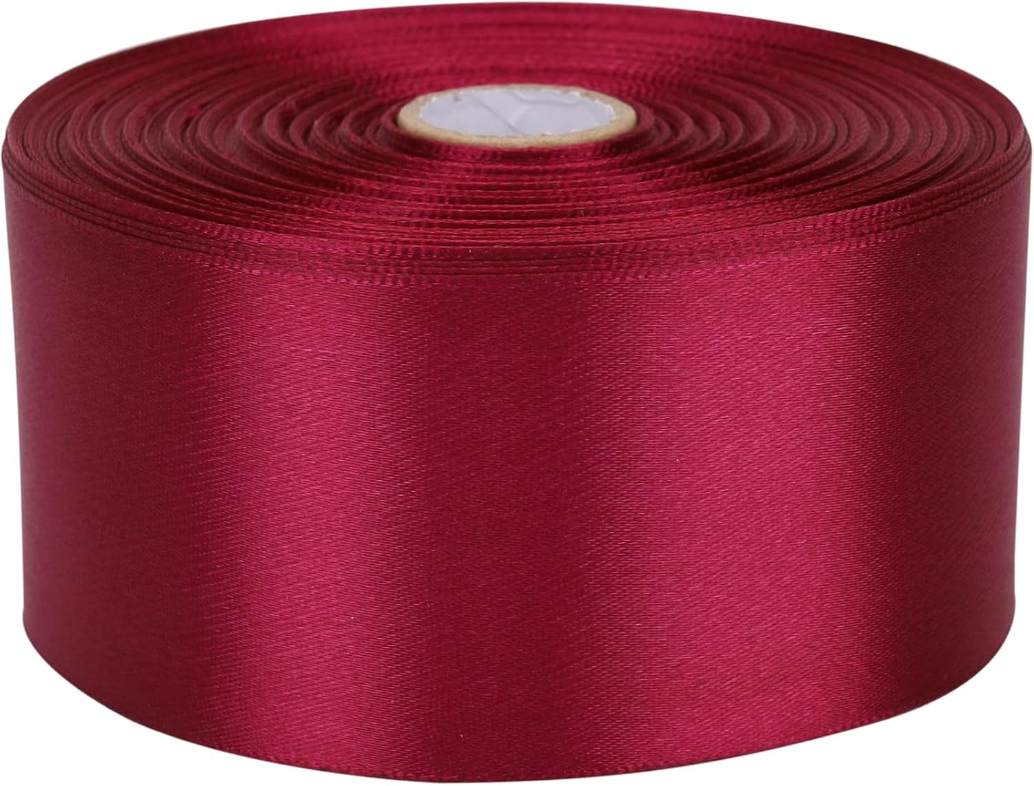 2 inch x 50 Yards Deep Rose Single Face Satin Ribbon Solid Fabric Ribbon for Gift Wrapping Floral Bouquets Wedding Birthday Party Decoration Hair Floral Craft Sewing
