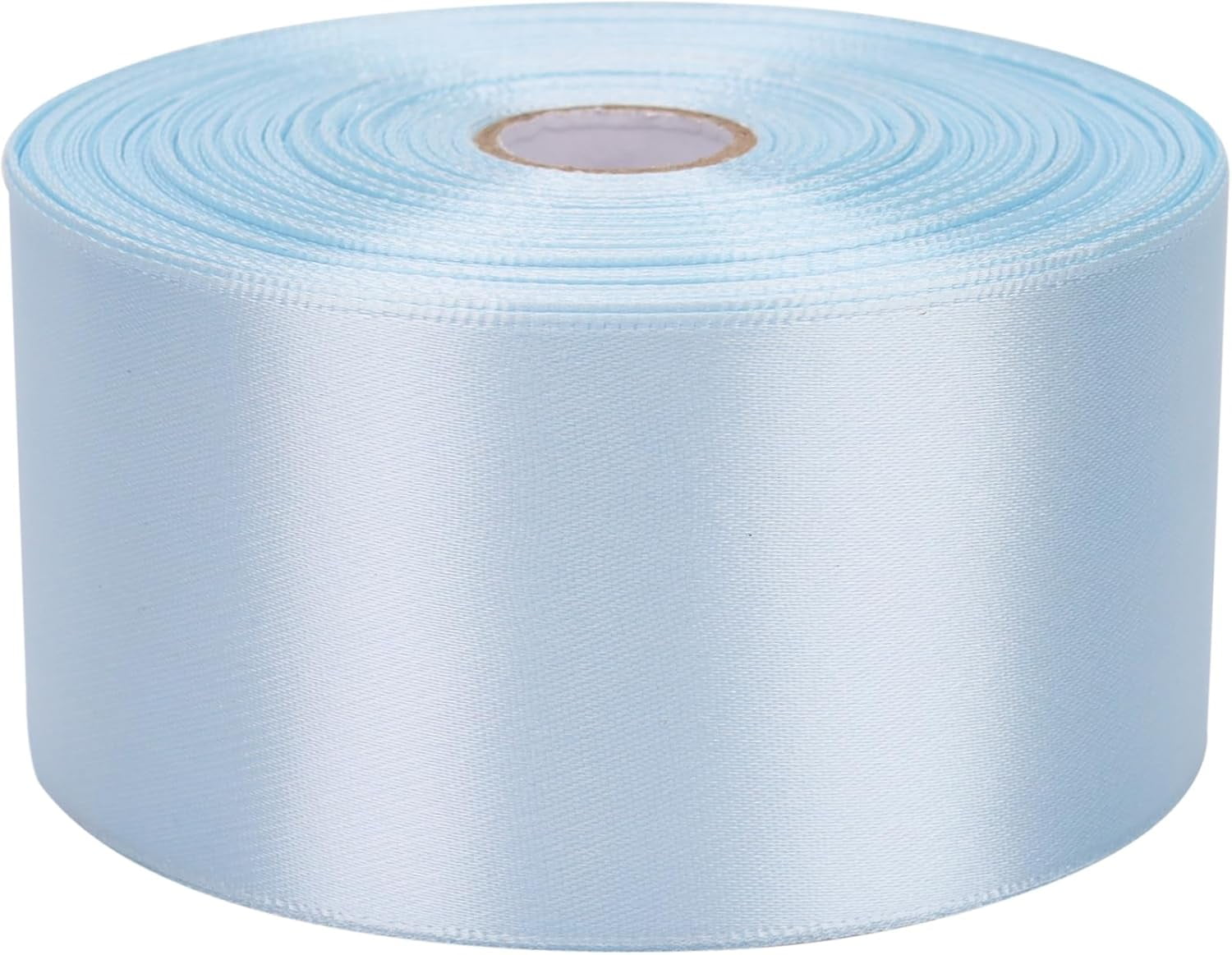 2 inch x 50 Yards Sky Blue Single Face Satin Ribbon Solid Fabric Ribbon for Gift Wrapping Floral Bouquets Wedding Birthday Party Decoration Hair Floral Craft Sewing