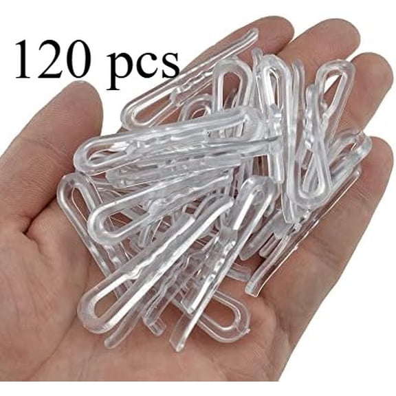 2 inches/50mm 120Pcs Clear Plastic U Shape Alligator Clips Clothespins Garment Shirt Folding Clips with Teeth for Sewing Room Folding Board Sock Tie Pant Securing Fabric to Comic Book Board