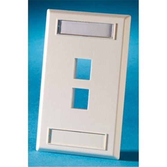 2 keystone - Single Gang Plastic Faceplate, Fog White