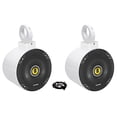 thumbnail image 1 of (2) kicker CSC54 5.25" 360° Swivel White Aluminum Wakeboard Tower Speakers, 1 of 25