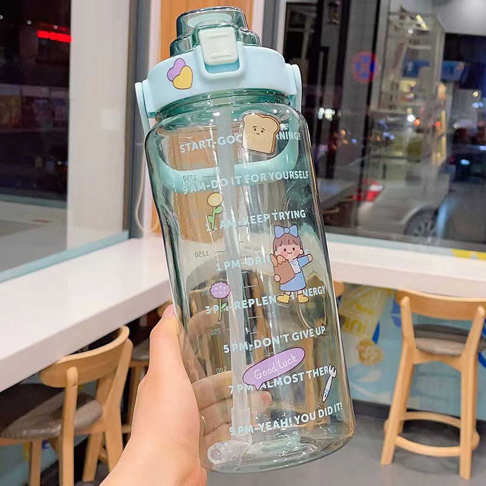 2 l fitness kettle, plastic large capacity kettle with scale, outdoor