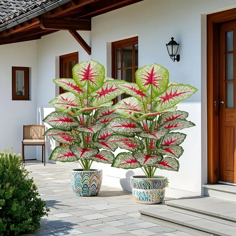 2 large artificial palm trees and banana trees, multi-functional simulated green plants, suitable for any season, luxury garden, courtyard wedding, indoor and outdoor decoration  Decor Decorative