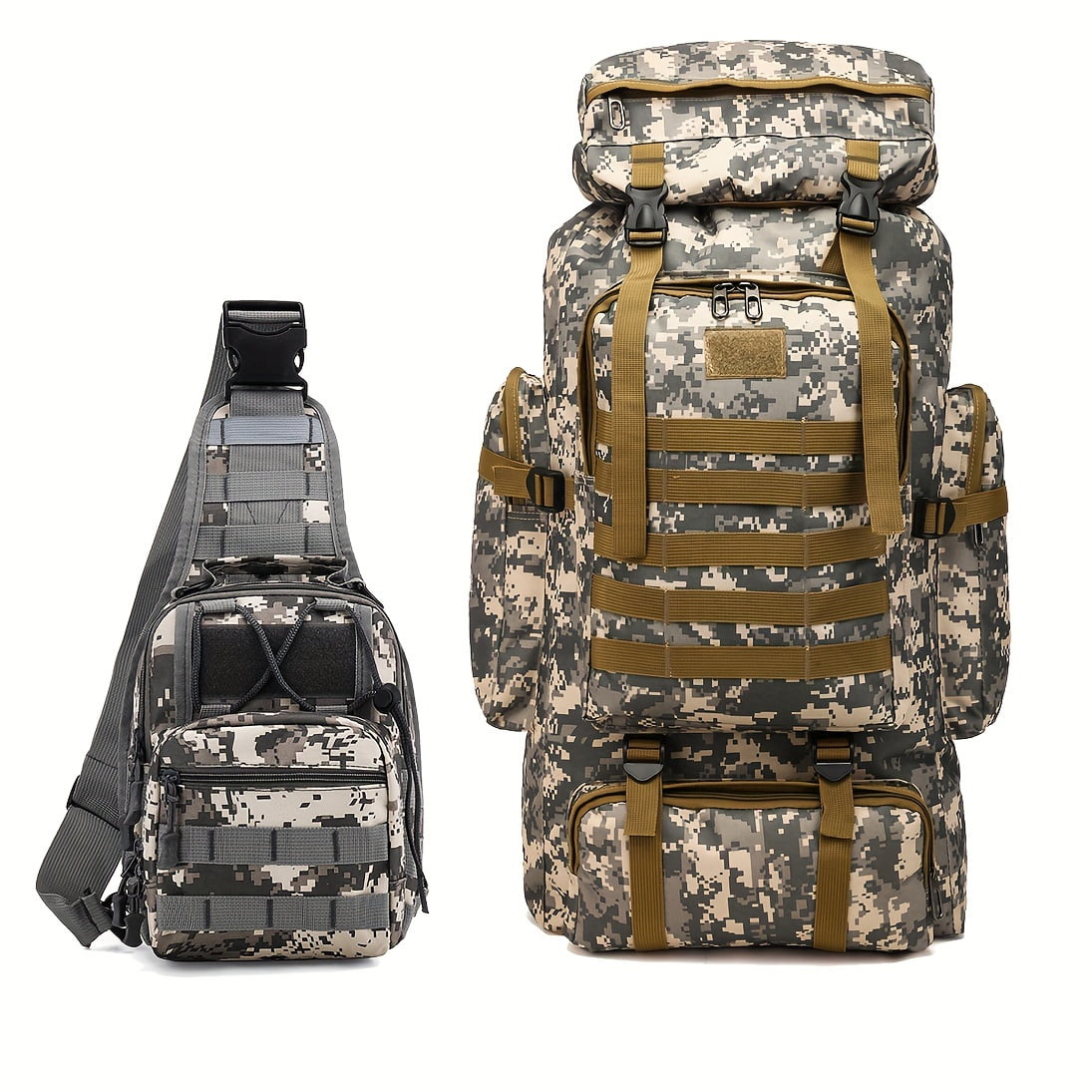 2 large capacity camouflage backpack hiking bag outdoor backpack