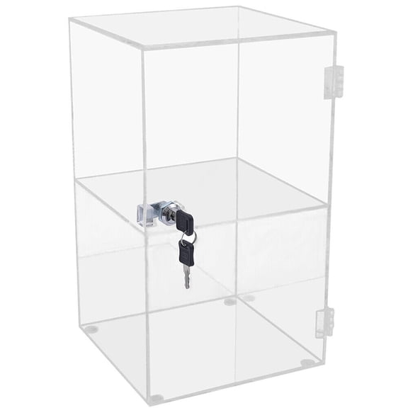 2-layers Transparent Countertop Display Storage Cabinet Acrylic Display Case