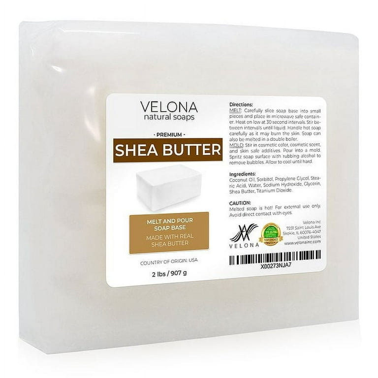 2 lb + 2 lb - Shea Butter - Melt and Pour Soap Base by Velona