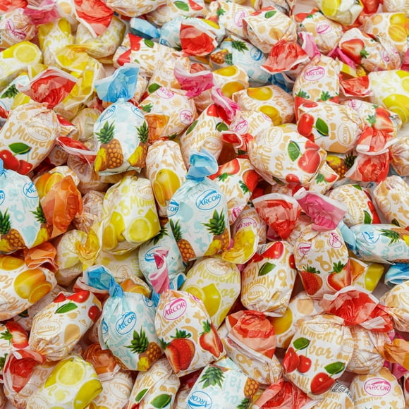 2 lb Bulk Assorted Fruit-Filled Hard Candies  Individually Wrapped Mixed Fruit Bon Bons for Parties, Office, and Holidays