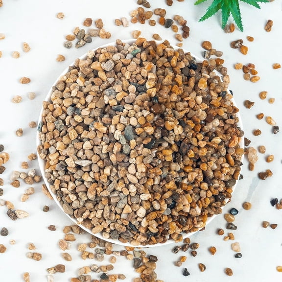 2 lbs Aquarium Gravel, 3-6mm Fish Gravel, Succulent Cactus Pea Gravel for Indoor , River Rocks for Gardening, Flower Pots, Vase Fillers, Garden Landscaping