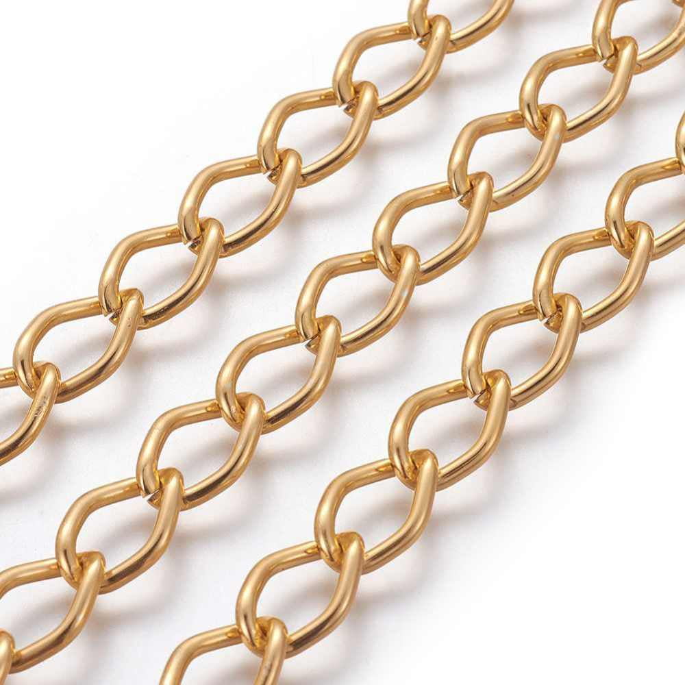 2 m Rhombus Aluminium Twisted Chains Curb Chains Unwelded Oxidated in ...