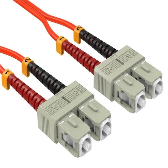 2 m SC&SC Duplex 50-125 Multimode OM2 Fiber Optic Cable - Orange