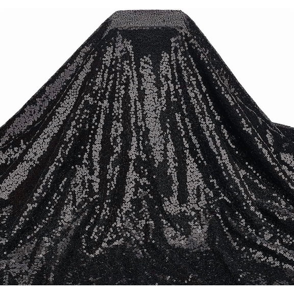 2 m Sequin PET & Polyester Fabric Clothing Accessories Silver 122cm Polyester