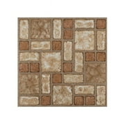 2 mm 12 x 12 in. Portfolio Self Adhesive Vinyl Floor Tile - Cobble Mosaic, 9 Tiles per 9 sq ft.