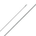 thumbnail image 1 of 2 mm x 24 in. 14k White Gold Flat Open Wheat Chain Necklace, 1 of 1