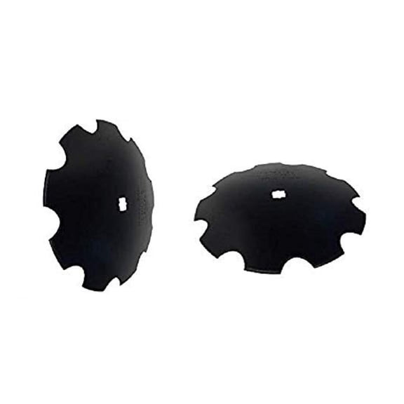 2 of 18" Notched Disc Blade 7/8" x 1" Dual Punched Square 9 Gauge 4 MM N189781