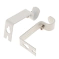 thumbnail image 1 of 2 of 2Pcs Adjustable Metal Curtain Pole Rod Wall Bracket Hook Holder White, 1 of 8