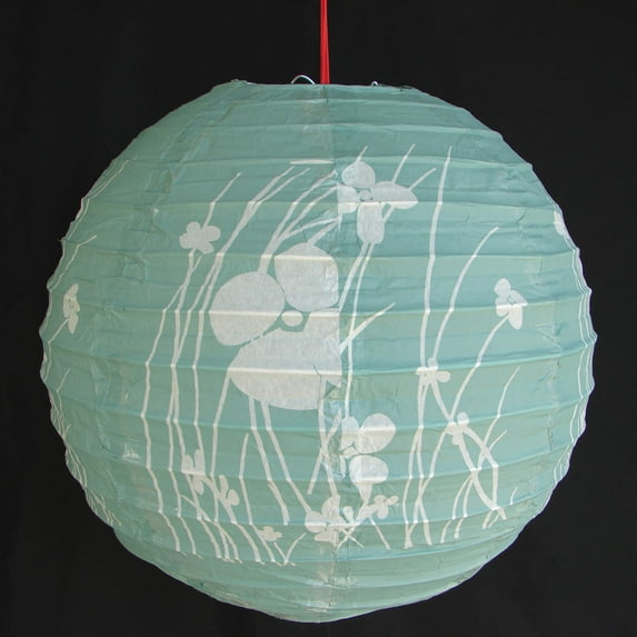 2 of Green Paper Lanterns with Pictures