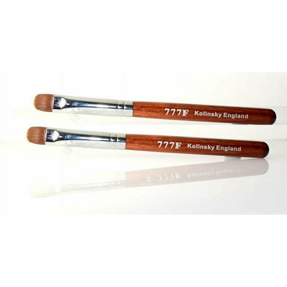 2 of Manicure & Pedicure French Brush - 777F Red Wood Handle, size #10
