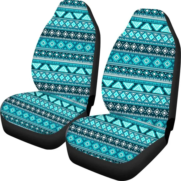 2 of Set Cars Most for Cushions Seat Vehicle Print Geometric Aztec Stripe African Seat Front Cover Seat Car Style Southwestern
