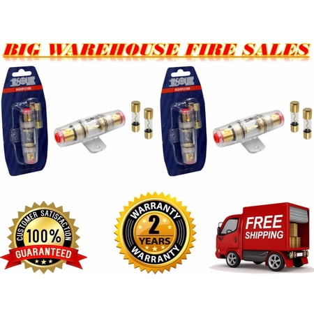 2 (one pair)IMC Audio 100 Amp Inline AGU Fuse Holder Fits 4, 8 &10 Gauge Wire