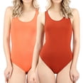 thumbnail image 1 of 2 or 4 Packs of Zenana Women Basic Solid Soft Stretchy Sleeveless Tank Top Leotard Bodysuit, 1 of 3