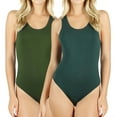 thumbnail image 1 of 2 or 4 Packs of Zenana Women Basic Solid Soft Stretchy Sleeveless Tank Top Leotard Bodysuit, 1 of 3