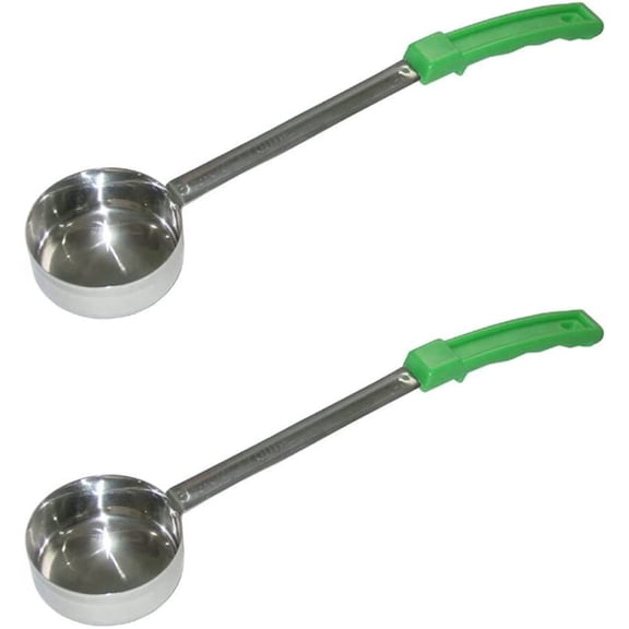 2 or 4 ounces solid stainless steel portion control spoons, for pizza sauce spoon portion spoons 2 pieces (4 ounces)