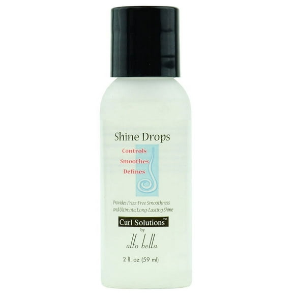 {2 oz} Alto Bella Curl Solutions Shine Drops w/ SLEEKSHOP Hair Rat Tail Steel Pin Comb for Scalp