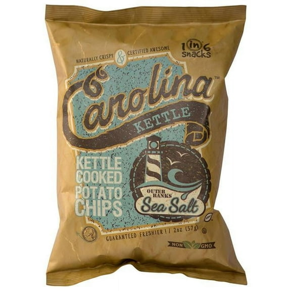 2 oz Bagged Carolina Outer Banks Sea Salt Potato Chips - Case of 20