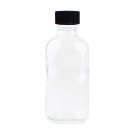 2 oz Boston Round Bottles - for Homemade Vanilla Extract - Conquest of Happiness | Pack of 18