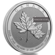 2 oz Canada Twin Maple Leaf Silver Coin BU Random Year