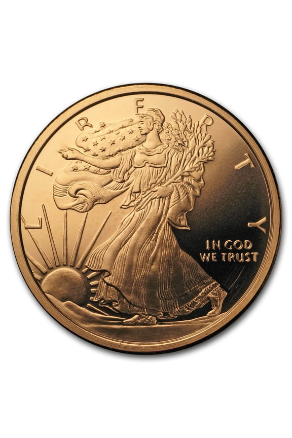 2 oz Copper Round - Walking Liberty