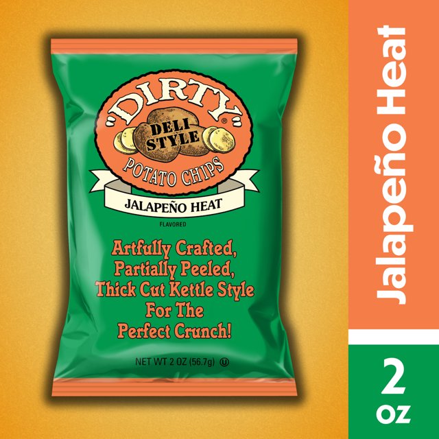 2 oz "Dirty" Jalapeño Heat Deli Style Potato Chips