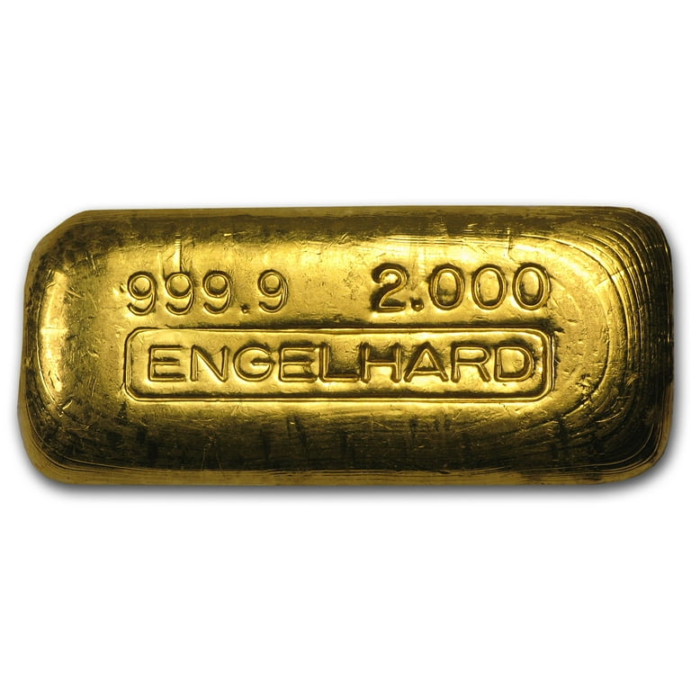 Chapado en Laton ゴールド　Mg2b Chapado en Laton ゴールド Mg2b 2 oz Gold Bar - Engelhard