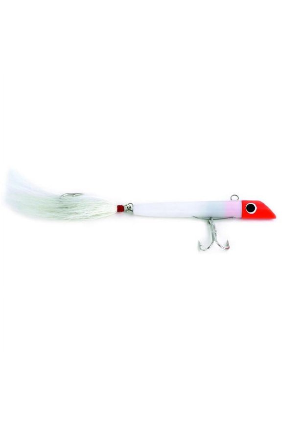 2 oz Gotcha 1500 Series Red & White Single Hook Bucktail Fishing Lure