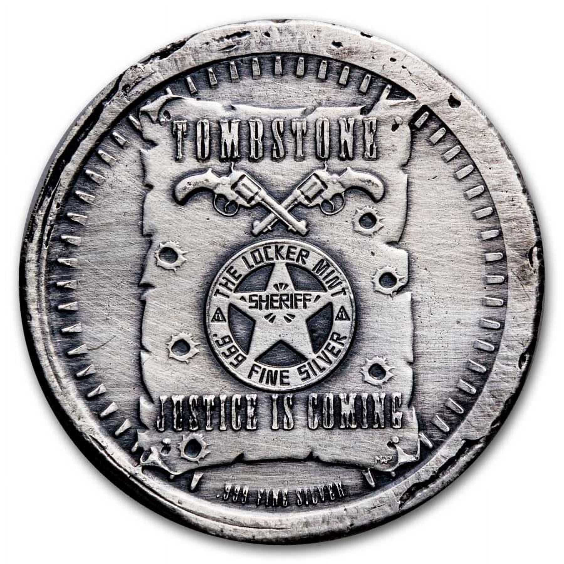 Tombstone Rounding Hs Code 2 oz Hand Poured Silver Round - Tombstone - Walmart.com