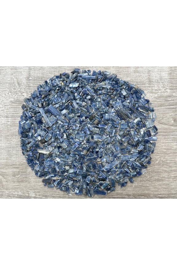 2 oz Lot Natural Blue Kyanite Semi Blue KyaniteTumbled Gemstone Chips, Crushed Mini Crystals, Undrilled Crystal Chips (Blue Kyanite)