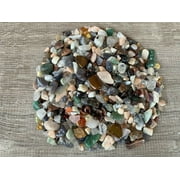 2 oz Lot Natural Mixed Semi Tumbled Gemstone Chips, Crushed Mini Crystals, Undrilled Crystal Chips Assorted
