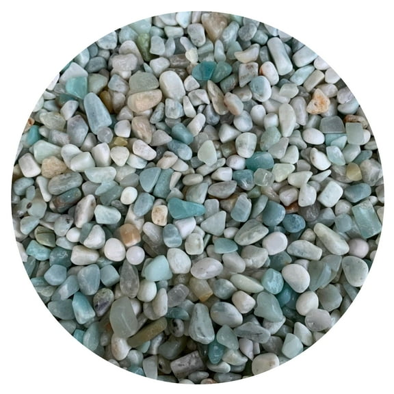 2 oz Lot Natural Semi Tumbled Amazonite Gemstone Chips, Genuine Crushed Mini Crystals, Undrilled Crystal Chips (Amazonite)